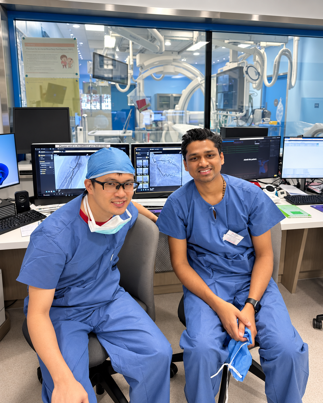 Dr. Nithesh Kumar in Advanced Cath Lab Suite at National Heart Centre Singapore